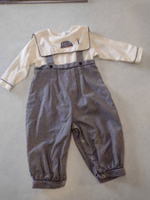 Vintage Carters Coverall Overalls 24 Months Gingham Print Snaps