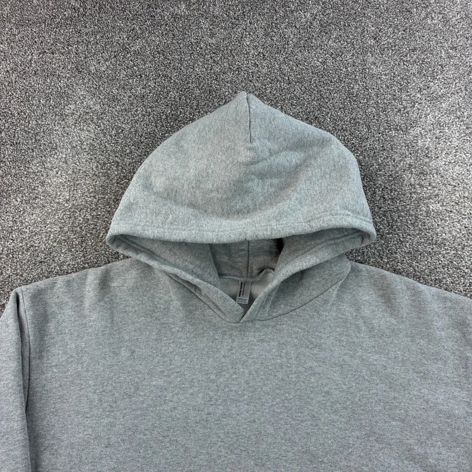Sudadera con capucha en blanco American Apparel para hombre XL gris pulóver en blanco albañil polar sudor Foto 2 de 4
