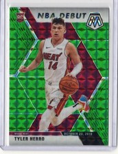 2019-20 Panini Mosaic #280 Tyler Herro Green Prizm Rookie Card NBA Debut. rookie card picture