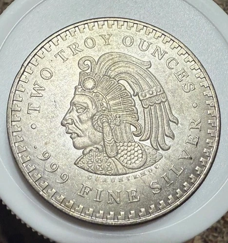 2 oz .999 Fine Silver Round - Aztec Calendar