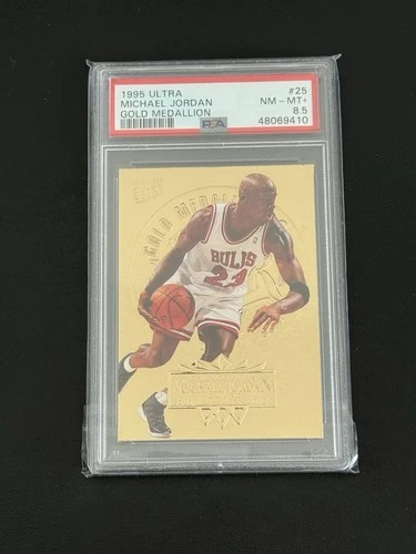 1995 Ultra Michael Jordan #25 Gold Medallion PSA 8.5 Near Mint + Chicago Bulls