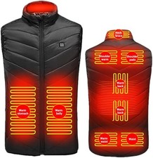 Adjustable Heated Vest USB Rechargeable Winter Electric 9 Zone Warmer Jacket UK