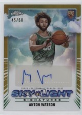 2024-25 Chrome Sky-Light Signatures Gold Refractor 45/50 Anton Watson Auto rf2