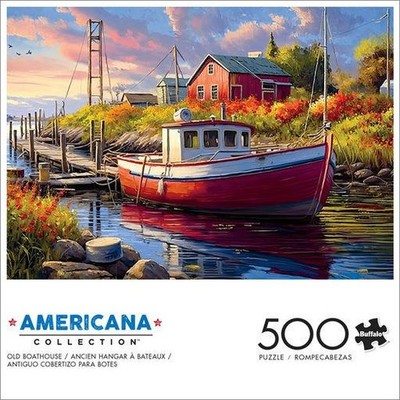 Buffalo Games jigsaw puzzle, Old Boathouse, 500 pcs