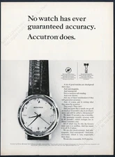 1964 Bulova Accutron 214 watch photo vintage print ad