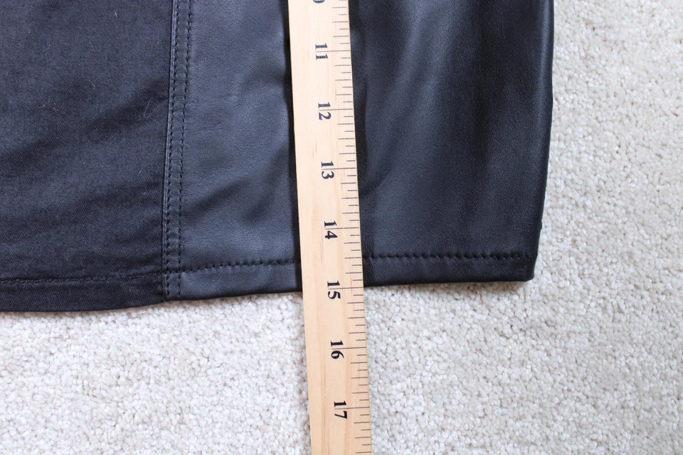 Falda Rock & Republic Mujer 6 Negra Cybil Imitación Cuero Cremallera Panel Mini Punk Foto 4 de 4