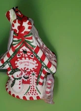 Blue Sky Clayworks X-Mas "THE CANDY CANE SHOPPE" 8.5” Tea Light Candle House NEW