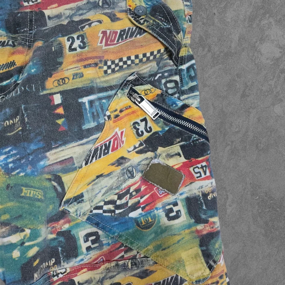 Y2K Akoo Streetwear Racing Vintage Cargo Hip Hop Shorts 34 AOP - Image 3 of 4