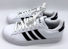 Womens Adidas Grand Court 2.0 Size 10 Like New White Black Excellent