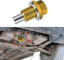 M14 1.5 Magnetic Oil Drain Plug and Transmission Oil Plug, Alumi Color: Yellow