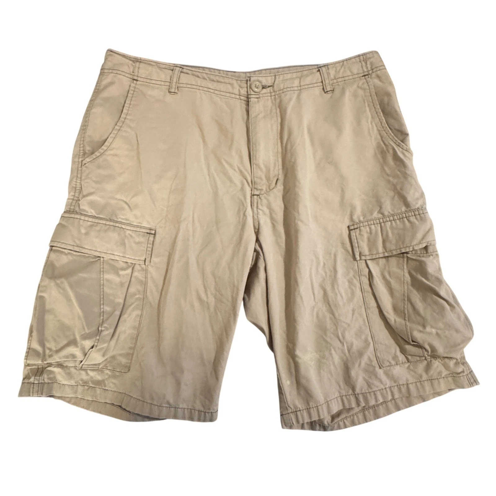 Patagonia Mens Cargo Shorts Organic Cotton Khaki Tan Utility Hiking 34 Gorpcore