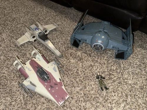 Vintage  Kenner Star Wars Darth Vader X Wing A Wind Lot Fighters