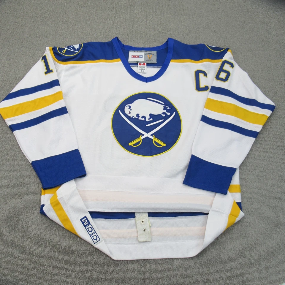 Camiseta deportiva Buffalo Sabres CCM 52 para hombre blanca CCM de colección Hockey Pat Lafontaine XXL * Foto 4 de 4