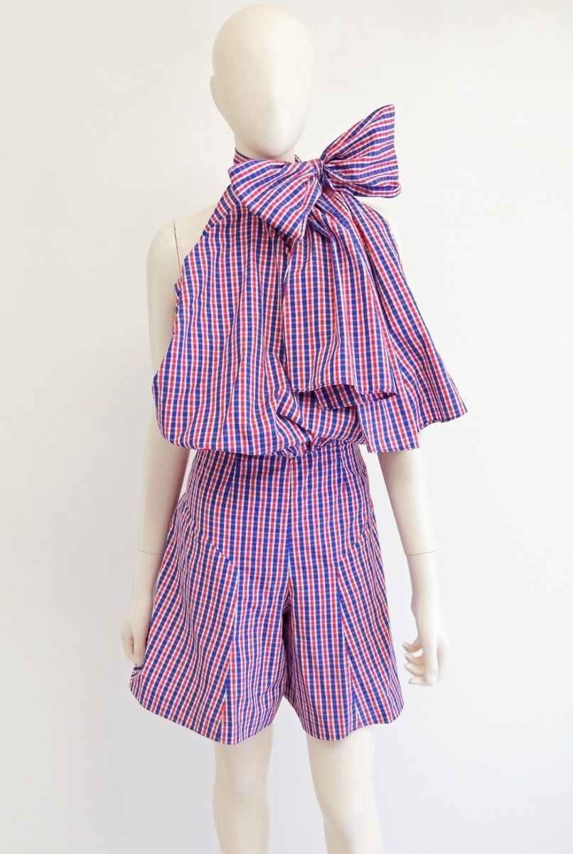 VIVIENNE WESTWOOD 1994 CAFE SOCIETY Union Jack plaid halter neck