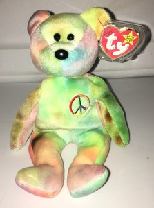 ebay peace beanie baby