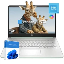 HP Laptop 14" HD 4 core Intel N150 128eMMC Up To 16GB RAM Win 11 Pro - open box