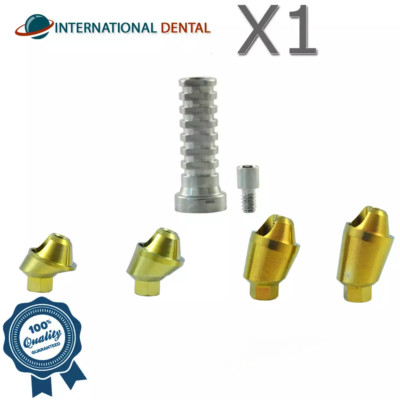 Dental Angulated 17° Multi Unit 1.4 Prosthetic Titanium Sleeve Set Int Hex 2.42