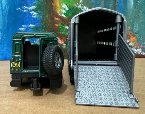 ANY NAME PLATES LANDROVER TRAILER Model Toy DIECAST Car BOY birthday gift BOXED - Picture 5 of 5