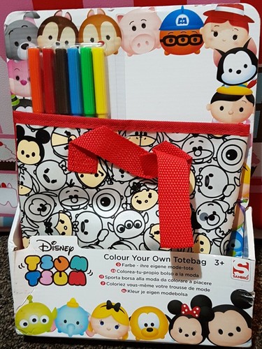 BNIB Disney TSUM TSUM Colour your own Totebag from Sambro Ages 3+ Brand New - 第 1/3 張圖片
