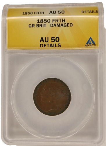 1850 UPPER CANADA Antique UK Queen Victoria Time PENNY BANK TOKEN