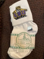 LSU Lousiana State University College Football Infant Baby socks 12 Pair LOT New