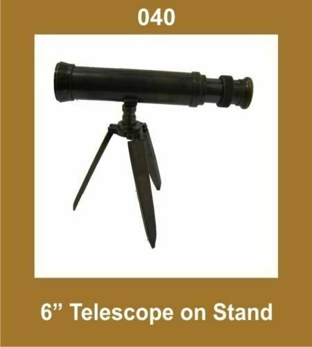 New  6 Inch Telescope on Stand Tripod Nautical Collectible - Picture 1 of 1