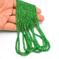 AAA Green Tsavorite Garnet Gemstone 3mm-6mm Faceted Rondelle Beads 16" Strand