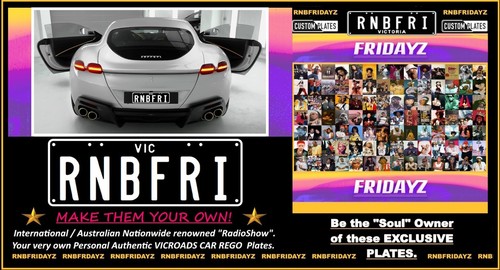 VicRoads "ONE OFF" Personalised Custom Plates - "RNBFRI" NUMBER PLATES "RNBFRI" - Picture 3 of 5