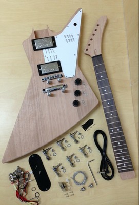 Haze Dke1958 Electric Guitar Diy Kit Complete No Soldering Mahogany Body Ebay