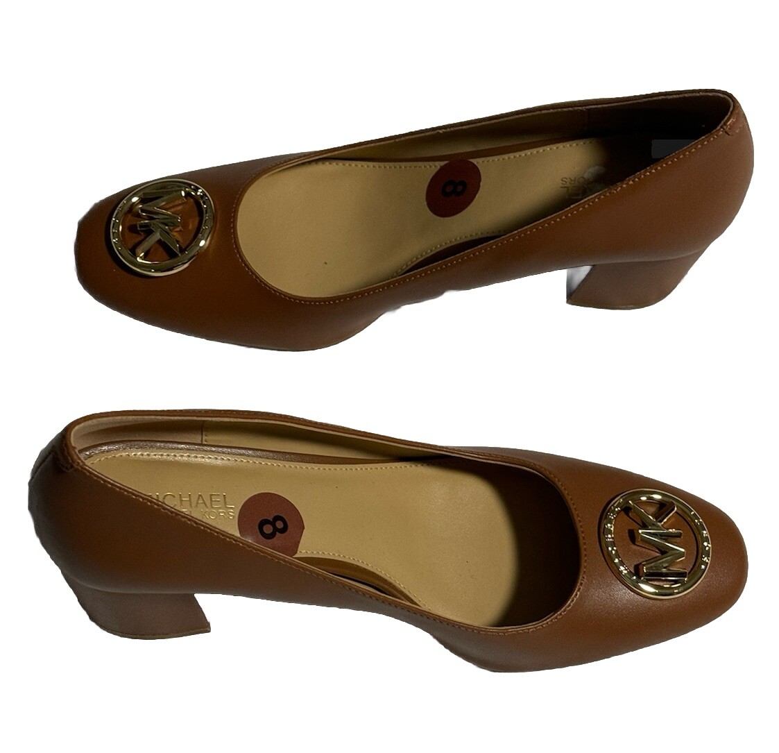 NEW Women Michael Kors Brown Pump Block Heels Shoes, Sz.6.5: 8; | eBay