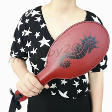 PU leather Seahorse Paddle Hand Pat SM Whip Flogger Slave Bondage Double layer