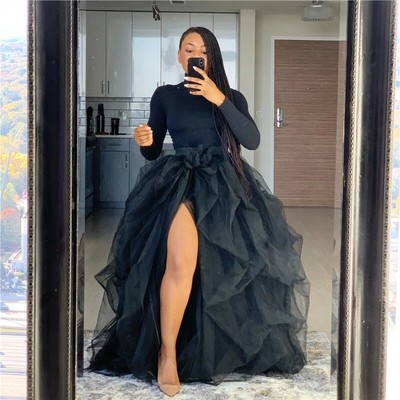 Sexy Puffy Tulle Long Skirt Maxi Night 