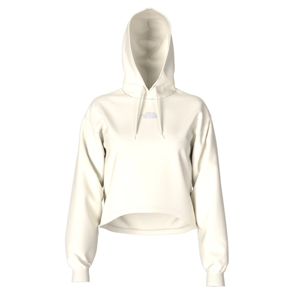 OFF WHITE The North Face Felpa Donna Cropped con Cappuccio Evoluzione Pullover Alto Basso Off White XL
