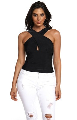 criss cross ottoman rib tank top 