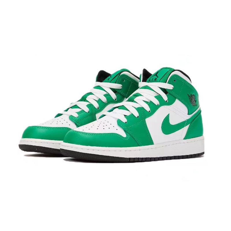 Size 8.5 - Air Jordan 1 Mid Lucky Green for sale online | eBay