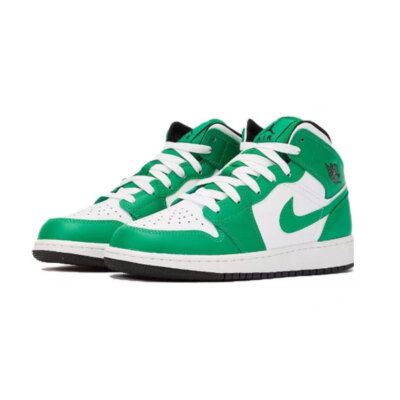 靴 Nike Air Jordan 1 Mid \"Lucky Green\" Jordan 1 Mid Lucky Green 🍀 Review & On Feet - YouTube