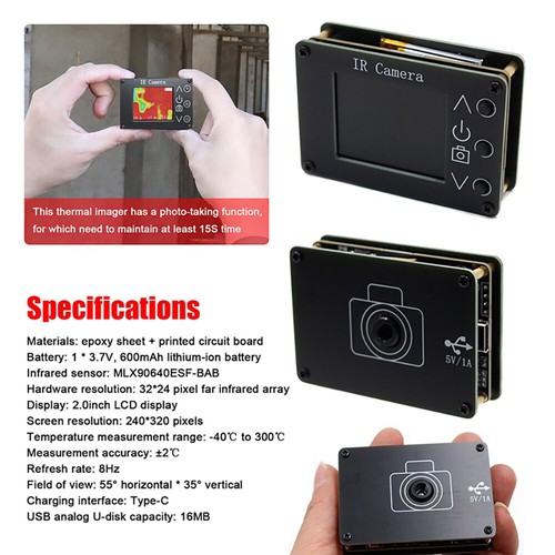 ‐40℃~300℃ USB Wärmebildkamera Infrarotkamera Thermografie Android IR Thermometer - Bild 10 von 17