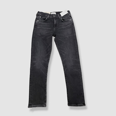 $168 AGOLDE Women's Black Toni Mid-Rise Slim-Fit Jeans Pants Size 25