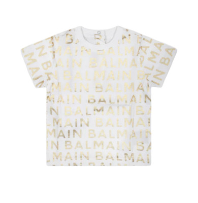 BALMAIN T SHIRT BABY SS TEE BT8541 100OR
