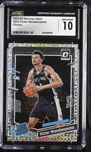 Victor Wembanyama Wemby 2023-24 Donruss Optic Silver Mojo Prizm Holo #225 CGC 10