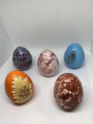 Homemade Ceramic Eggs Set Of 5