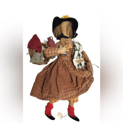 Vtg Sew Be It Greta Chirco Muriel Mae Flea Market Plush Doll Collectible Decor