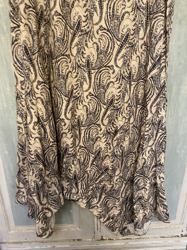 SARA New Bnwt Paisley Angled Hem Dress Plus Size 22 Linen Blend Ladies Summer - Picture 2 of 5