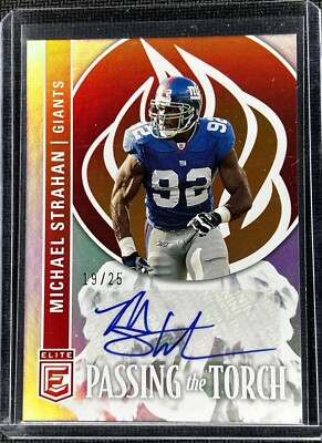 2023 Panini Donruss Elite Micheal Strahan Passing The Torch   /25 Giants   