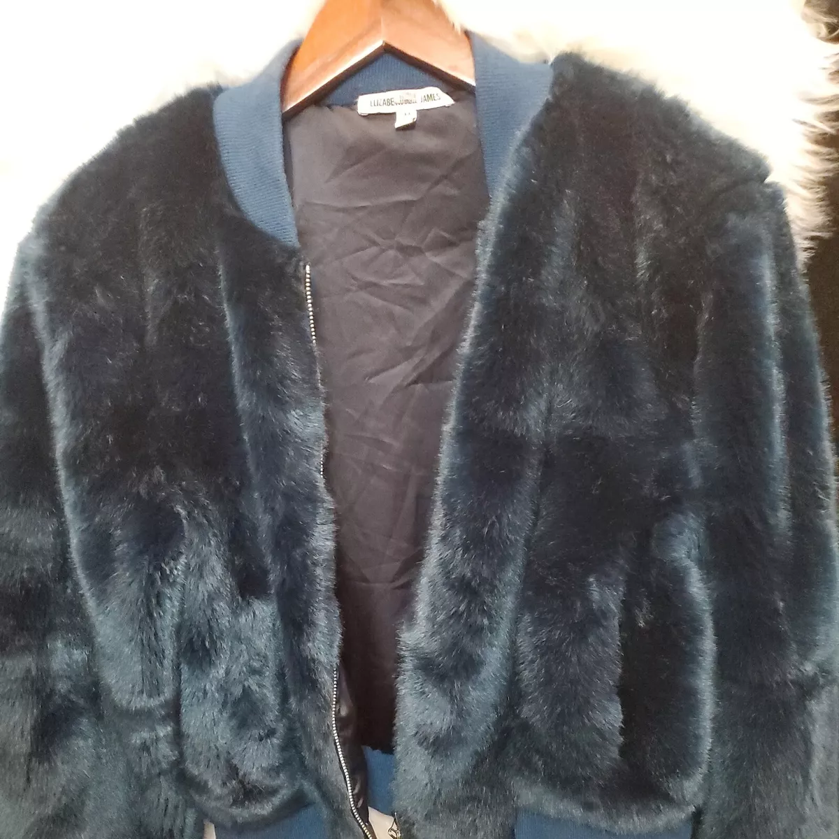 Elizabeth and james faux fur bomber clearance