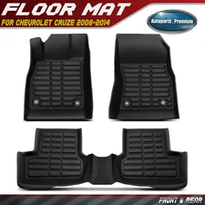 4x Front & Rear Black Floor Mats Liners for Chevrolet Cruze 2010 2011 2012-2014