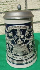 RARE W. Germany Original Beer Stein Mug Gerzit Gerz Hopfen U Malz Gott Erhalt's