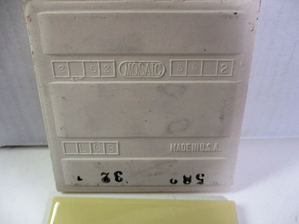 1 настенная плитка мозаика США 4-3/8 дюйма квадратный глянец желтая керамика 1950 ретро винтажный - Изображение 2 из 4