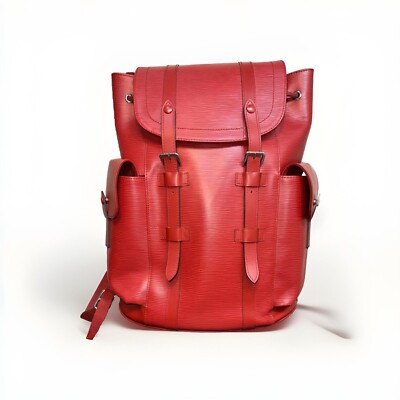 louis vuitton backpack epi Louis Vuitton Christopher Backpack Leather Epi RED UNIQUE LIMITED