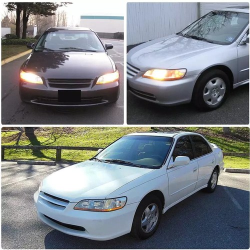 Chrome Housing Headlights for 1998-2002 Honda Accord Headlamps Replacement Pair - Picture 3 of 5